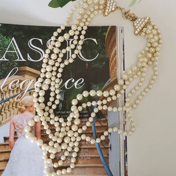 💞J crew Pearl Necklace Multi Strand💞 - Picture 5 of 5